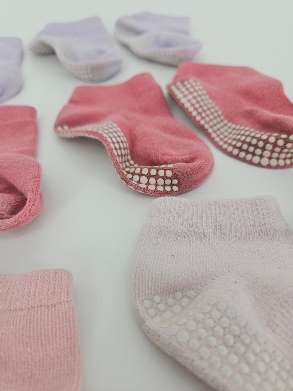 5/$25 Toddler Girls Non Slip Grip Ankle Socks Low Cut 9 Pairs - Picture 2 of 3